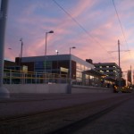 Tram towards Airport Wythenshawe Town Centre