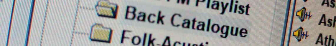 Image of computer display displaying 'Back Catalogue' and folder icon